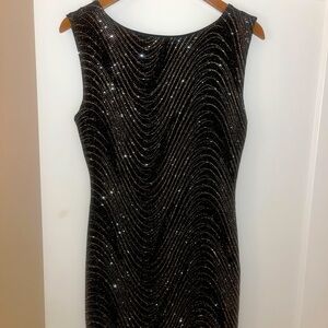 Gold & Silver Metallic Mini Dress